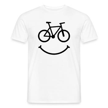 bike smile biker - Männer T-Shirt - Weiß - Vorne - AI Model Male 178 dark (178cm)