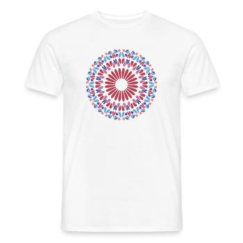 Mandala - Männer T-Shirt - Weiß - Vorne - AI Model Male 178 dark (178cm)