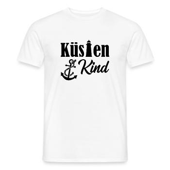 Küstenkind Anker Leuchtturm Meer Maritim Geschenk - Männer T-Shirt - Weiß - Vorne - AI Model Male 178 dark (178cm)