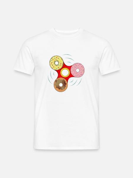 Donut Fidget Spinner Sweet Mashup - Männer T-Shirt - Weiß