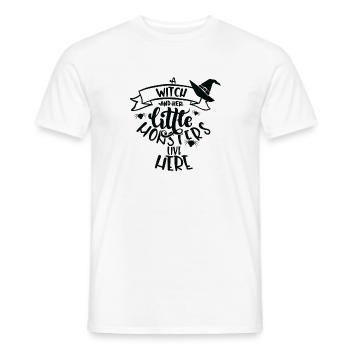 Chapeau de sorcière en rotation - T-shirt homme - blanc - Devant - AI Model Male 178 dark (178cm)