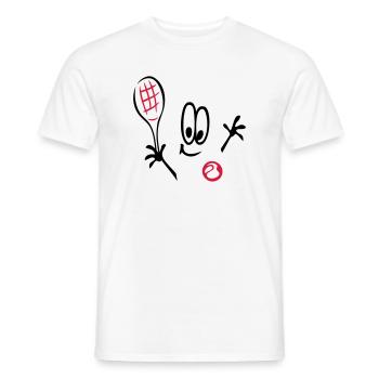 Sport, Tennis ,Tennisball, Comic - Männer T-Shirt - Weiß - Vorne - AI Model Male 178 dark (178cm)