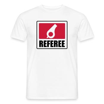 Referee - Schiedsrichter Arbitre - Sport - Match - T-shirt homme - blanc - Devant - AI Model Male 178 dark (178cm)