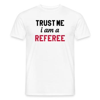 Referee - Schiedsrichter Arbitre - Sport - Match - T-shirt homme - blanc - Devant - AI Model Male 178 dark (178cm)