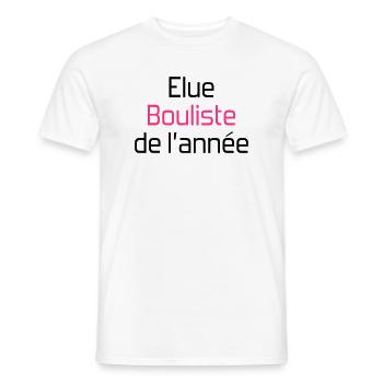 Petanque / Boules / Sport / Bouliste - T-shirt homme - blanc - Devant - AI Model Male 178 dark (178cm)