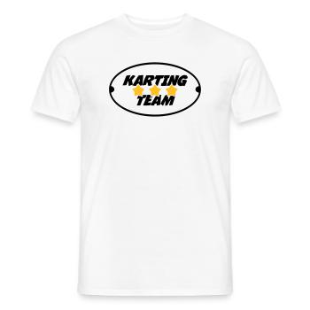 Go-Kart / Karting / Kart / Fahrer - Männer T-Shirt - Weiß - Vorne - AI Model Male 178 dark (178cm)