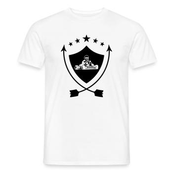 Go-Kart / Karting / Kart / Fahrer - Männer T-Shirt - Weiß - Vorne - AI Model Male 178 dark (178cm)
