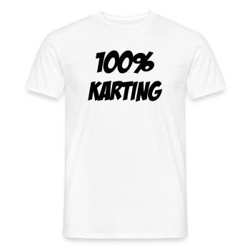 Go-Kart / Karting / Kart / Fahrer - Männer T-Shirt - Weiß - Vorne - AI Model Male 178 dark (178cm)