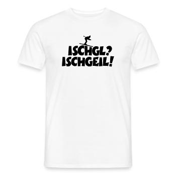 Ischgl Ischgeil Skifahrer Après-Ski - Männer T-Shirt - Weiß - Vorne - AI Model Male 178 dark (178cm)