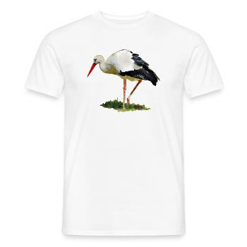 storch vogel - Männer T-Shirt - Weiß - Vorne - AI Model Male 178 dark (178cm)