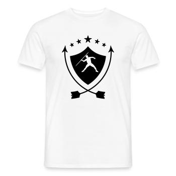 Speerwurf / Diskuswurf / Kugelstoßen / Hammerwurf - Männer T-Shirt - Weiß - Vorne - AI Model Male 178 dark (178cm)