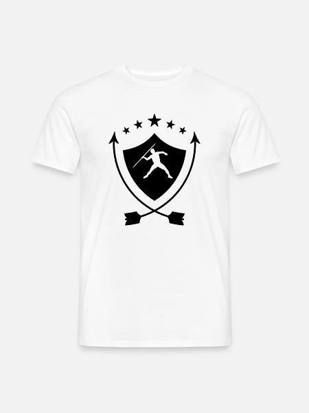 Speerwurf / Diskuswurf / Kugelstoßen / Hammerwurf - Männer T-Shirt - Weiß