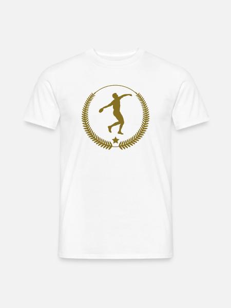 Speerwurf / Diskuswurf / Kugelstoßen / Hammerwurf - Männer T-Shirt - Weiß