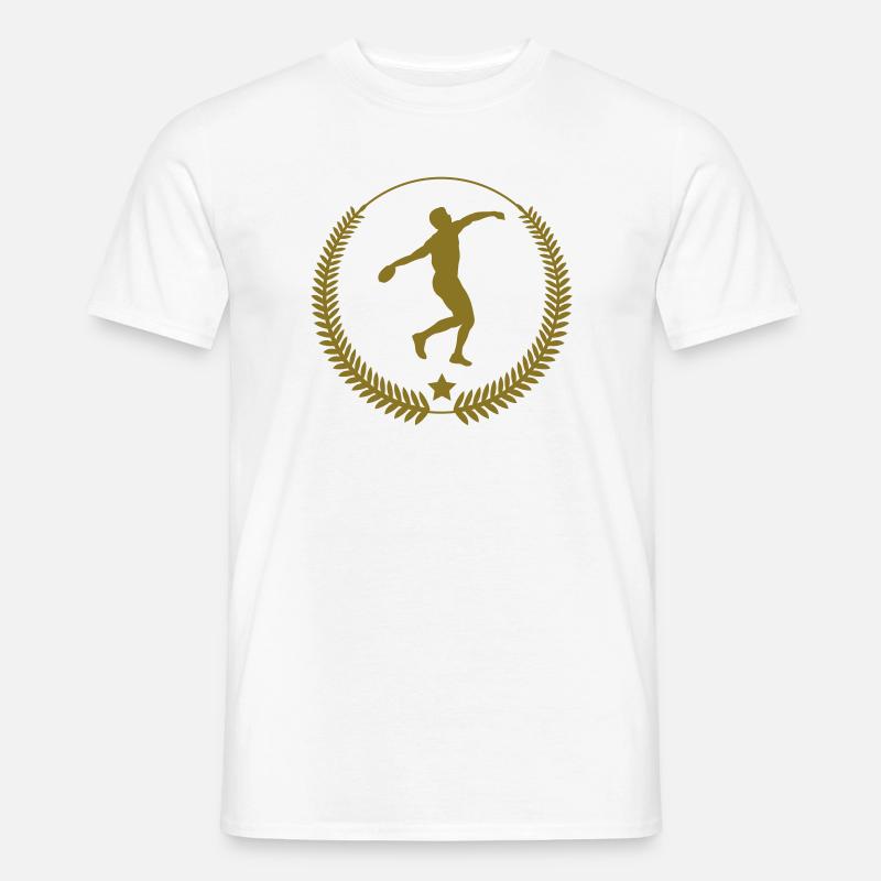 Speerwurf / Diskuswurf / Kugelstoßen / Hammerwurf - Männer T-Shirt - Weiß