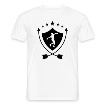 Lancer de Disque / Poids / Javelot / Marteau - T-shirt homme - blanc - Devant - AI Model Male 178 dark (178cm)