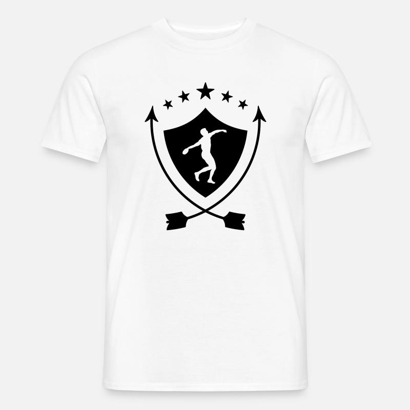 Speerwurf / Diskuswurf / Kugelstoßen / Hammerwurf - Männer T-Shirt - Weiß