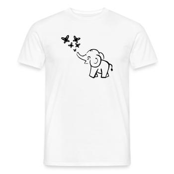 elefant lustig - Männer T-Shirt - Weiß - Vorne - AI Model Male 178 dark (178cm)