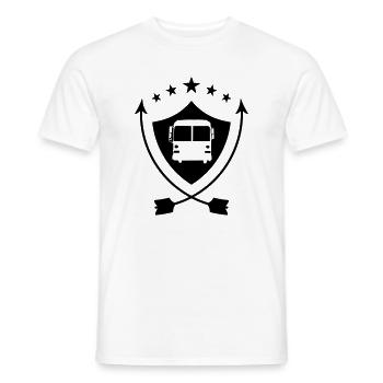 Bus / Busfahrer / Arbeit / Job - Männer T-Shirt - Weiß - Vorne - AI Model Male 178 dark (178cm)