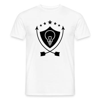Electricien / Electricité / Travail / Métier / Job - T-shirt homme - blanc - Devant - AI Model Male 178 dark (178cm)