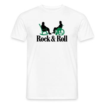 Rock n Roll 2clr New - Männer T-Shirt - Weiß - Vorne - AI Model Male 178 dark (178cm)