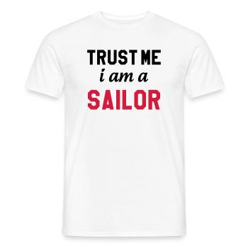 Sailor / Marine / Marin / Boat / Sea / Navy - Men's T-Shirt - white - Front - AI Model Male 178 dark (178cm)