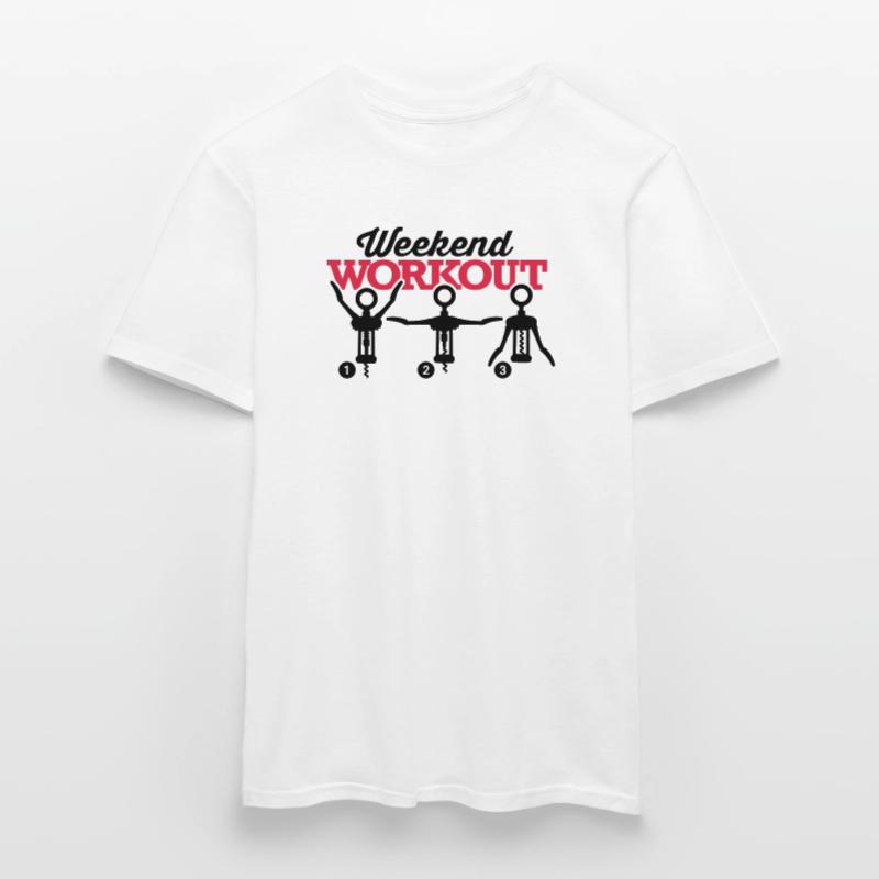 Weekend workout corkscrew Männer T-Shirt