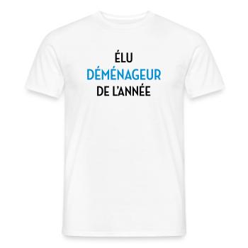 Déménageur / Déménagement / Déménager / Camion - T-shirt homme - blanc - Devant - AI Model Male 178 dark (178cm)