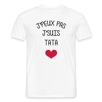 Tante / Tata / Marraine / Oncle / Nourrice / Bébé - T-shirt homme - blanc - Devant - AI Model Male 178 dark (178cm)