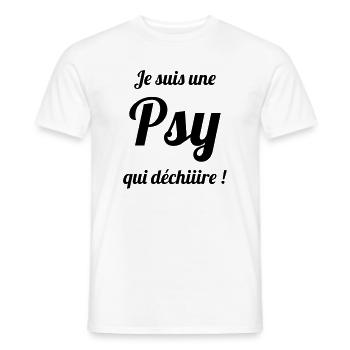 Psychoanalysis Psychoanalytiker Psychanalyse - Men's T-Shirt - white - Front - AI Model Male 178 dark (178cm)