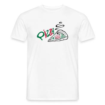 Italienische Pizza, italian food - Männer T-Shirt - Weiß - Vorne - AI Model Male 178 dark (178cm)