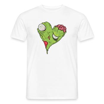 Coeur zombie Halloween - T-shirt homme - blanc - Devant - AI Model Male 178 dark (178cm)