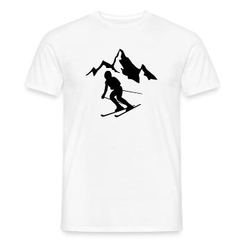 ski - Men's T-Shirt - white - Front - AI Model Male 178 dark (178cm)