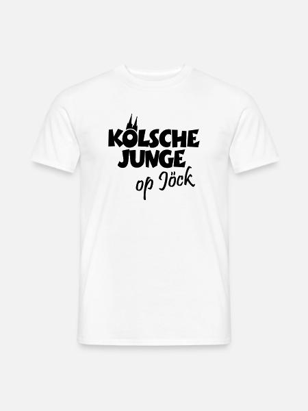 Kölsche Junge op Jöck - Kölsch - Köln - Kölner - Männer T-Shirt - Weiß