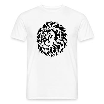 lion - Men's T-Shirt - white - Front - AI Model Male 178 dark (178cm)