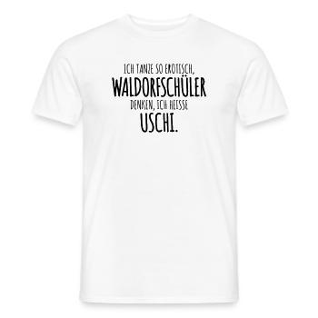 wortwitz waldorf humor - Männer T-Shirt - Weiß - Vorne - AI Model Male 178 dark (178cm)