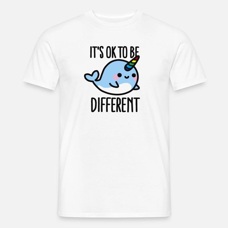 It's ok to be different - Männer T-Shirt - Weiß