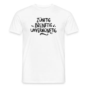 party spruch - Männer T-Shirt - Weiß - Vorne - AI Model Male 178 dark (178cm)