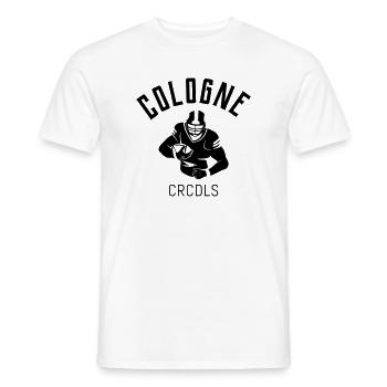 T-shirt de fan de football CRCDLS de Cologne - T-shirt homme - blanc - Devant - AI Model Male 178 dark (178cm)