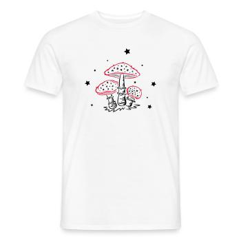 Champignons aux étoiles, automne - T-shirt homme - blanc - Devant - AI Model Male 178 dark (178cm)