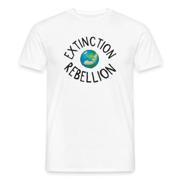 Extinction Rebellion Planet Erde schwarz - Männer T-Shirt - Weiß - Vorne - AI Model Male 178 dark (178cm)
