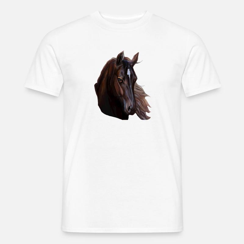 Pferd - Männer T-Shirt - Weiß