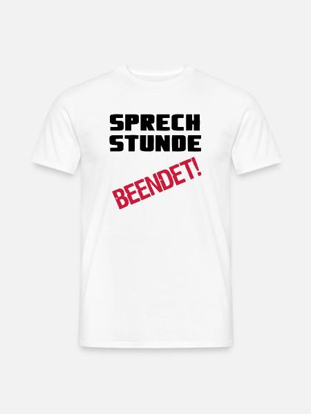Sprechstunde beendet Medizin Spruch Geschenk - Männer T-Shirt - Weiß