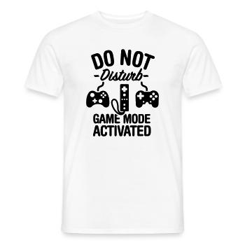 Do not disturb game mode activated - T-shirt homme - blanc - Devant - AI Model Male 178 dark (178cm)
