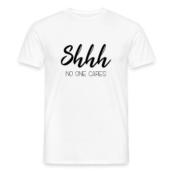 words funny text quote & gift idea - Men's T-Shirt - white - Front - AI Model Male 178 dark (178cm)