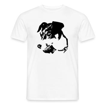 Jack Russell Terrier head - Men's T-Shirt - white - Front - AI Model Male 178 dark (178cm)