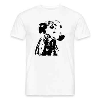 Whippet head - Men's T-Shirt - white - Front - AI Model Male 178 dark (178cm)