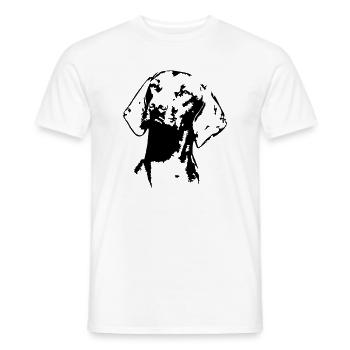 Magyar Vizsla tête - T-shirt homme - blanc - Devant - AI Model Male 178 dark (178cm)