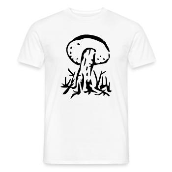 mushroom - Men's T-Shirt - white - Front - AI Model Male 178 dark (178cm)