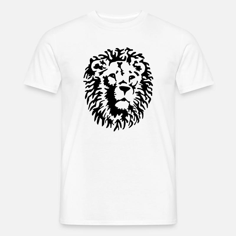 Loewe Raubkatze - Männer T-Shirt - Weiß