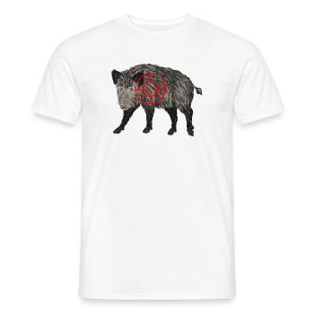 boar - Men's T-Shirt - white - Front - AI Model Male 178 dark (178cm)